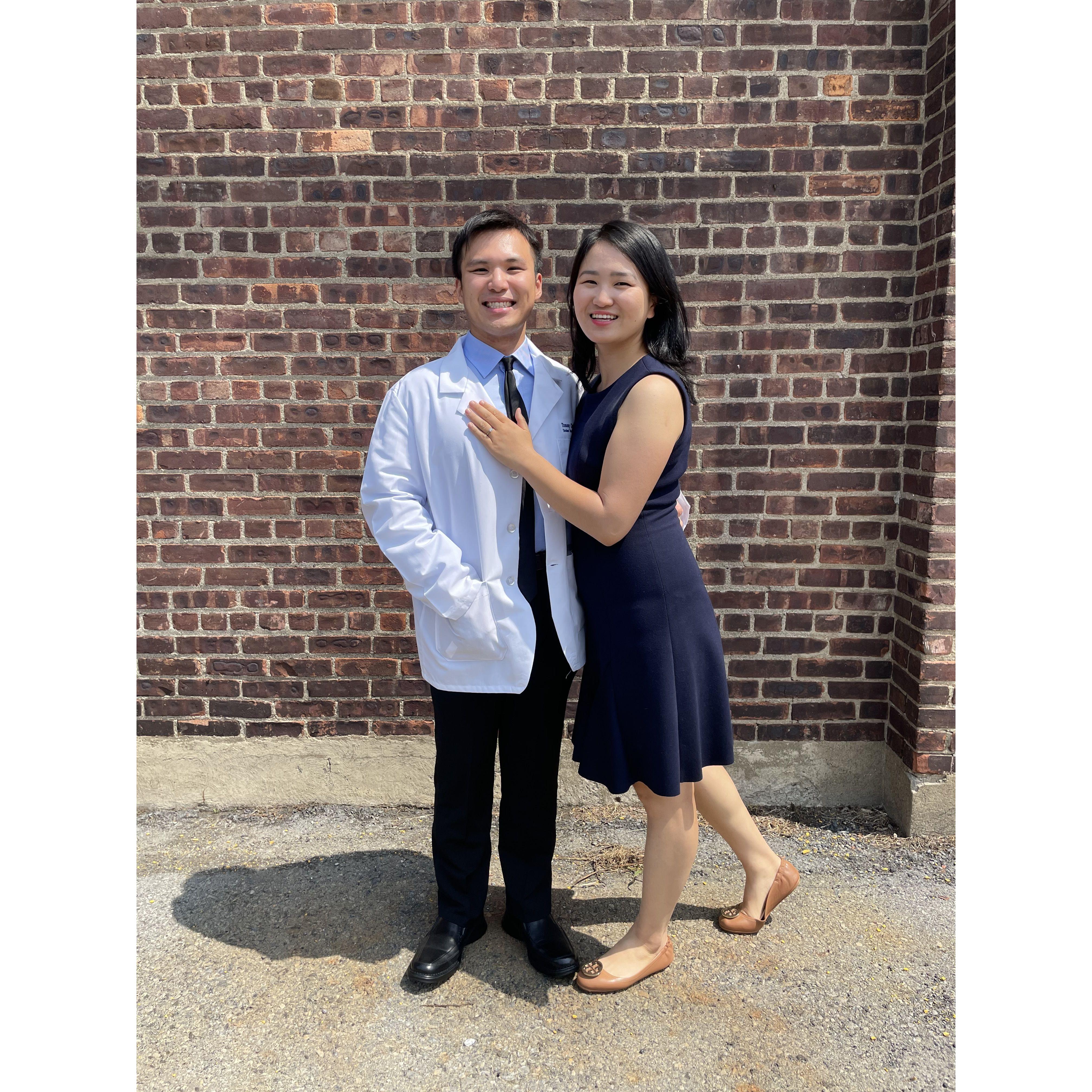 Tommy's white coat ceremony.
