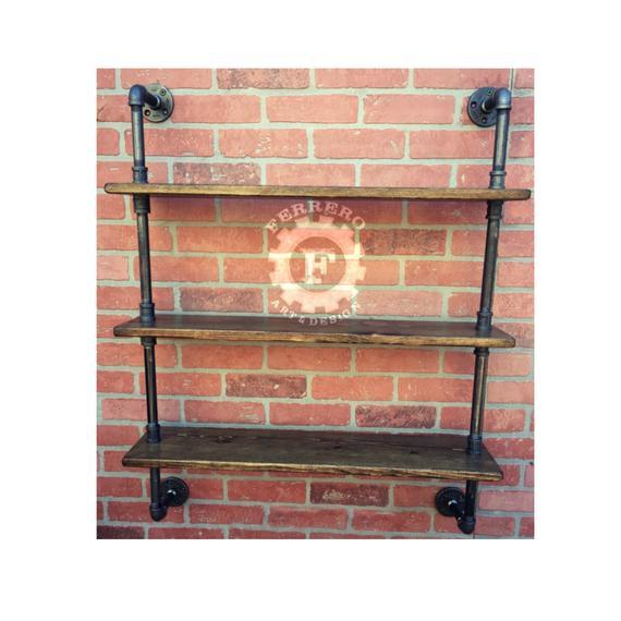 Industrial sheving, Wall Shelves, industrial shelf, pipe shelf, pipe shelving, rustic shelf, shelving, industrial shelving, ,