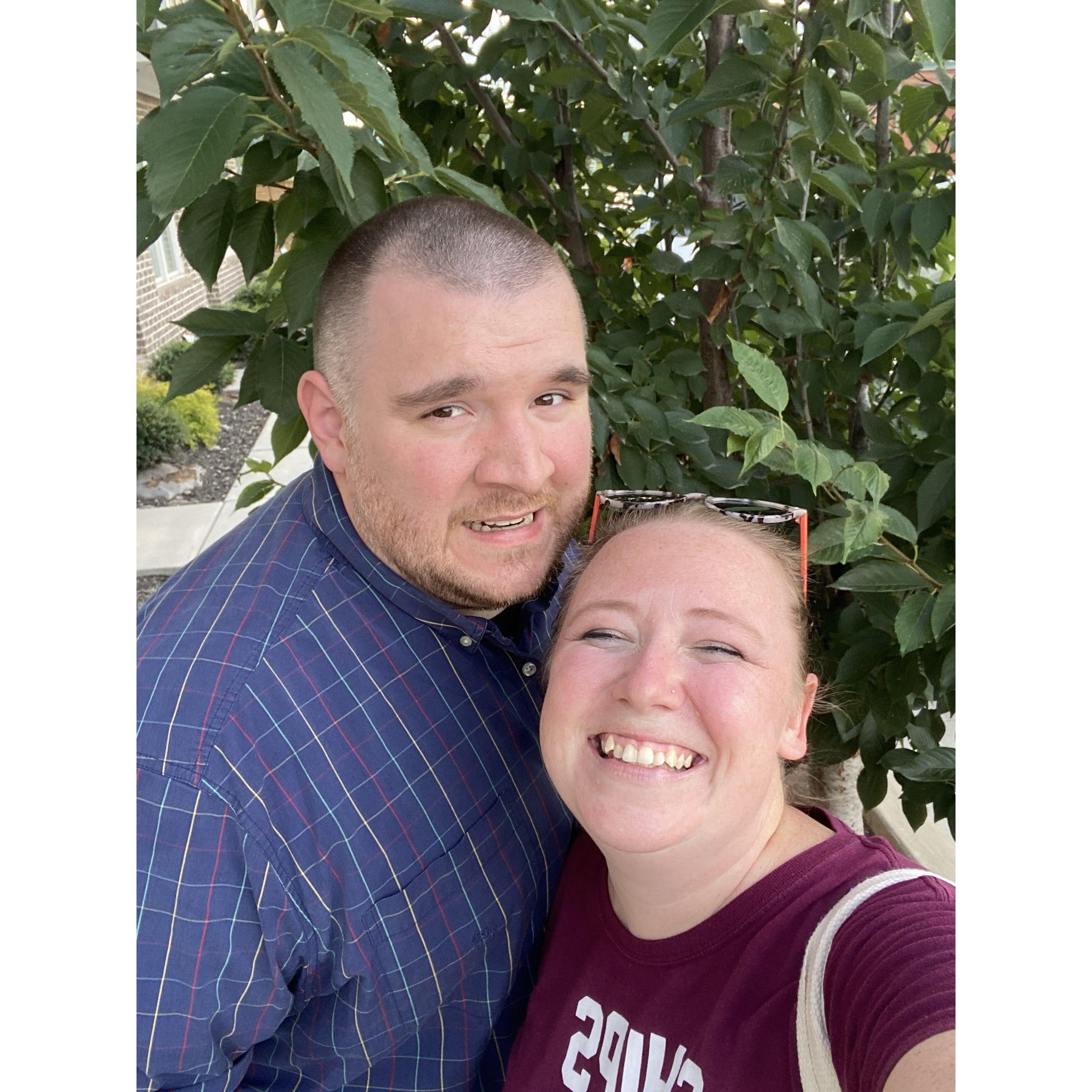 Fun Fact: The first time we held hands, Tim was so excited he walked straight into this tree. We had to go back and take a pic to commemorate it later.