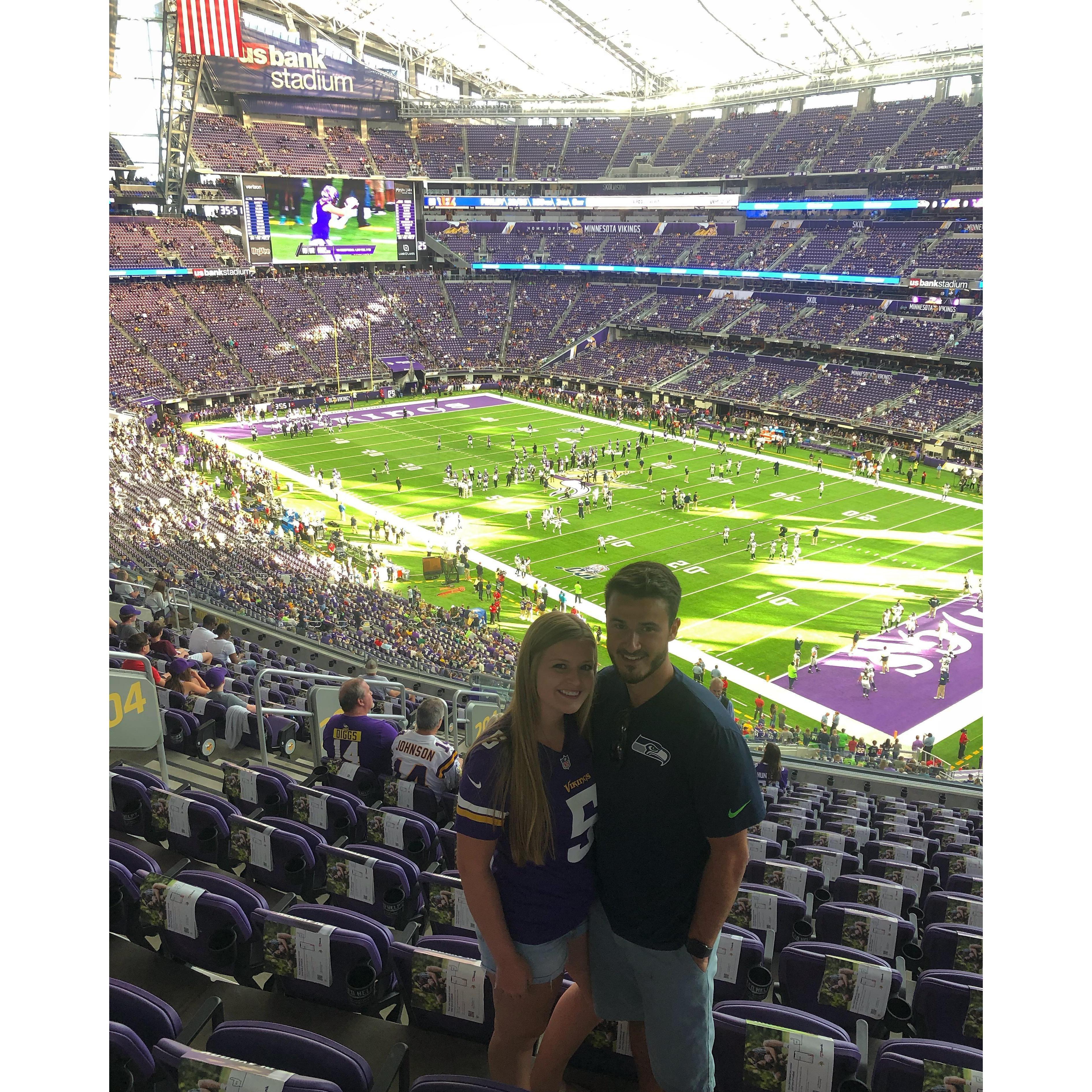 August 18, 2019. Robbie's first Vikings game!