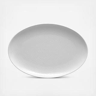 White on White Oval Platter