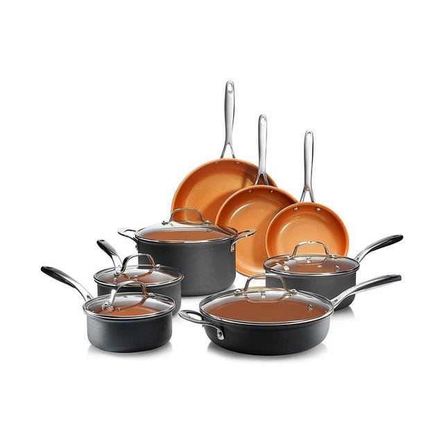 Gotham Steel Professional Series Hard Anodized Aluminum Ultra-Nonstick Ti-Ceramic Coating 13-Pc. Cookware Set