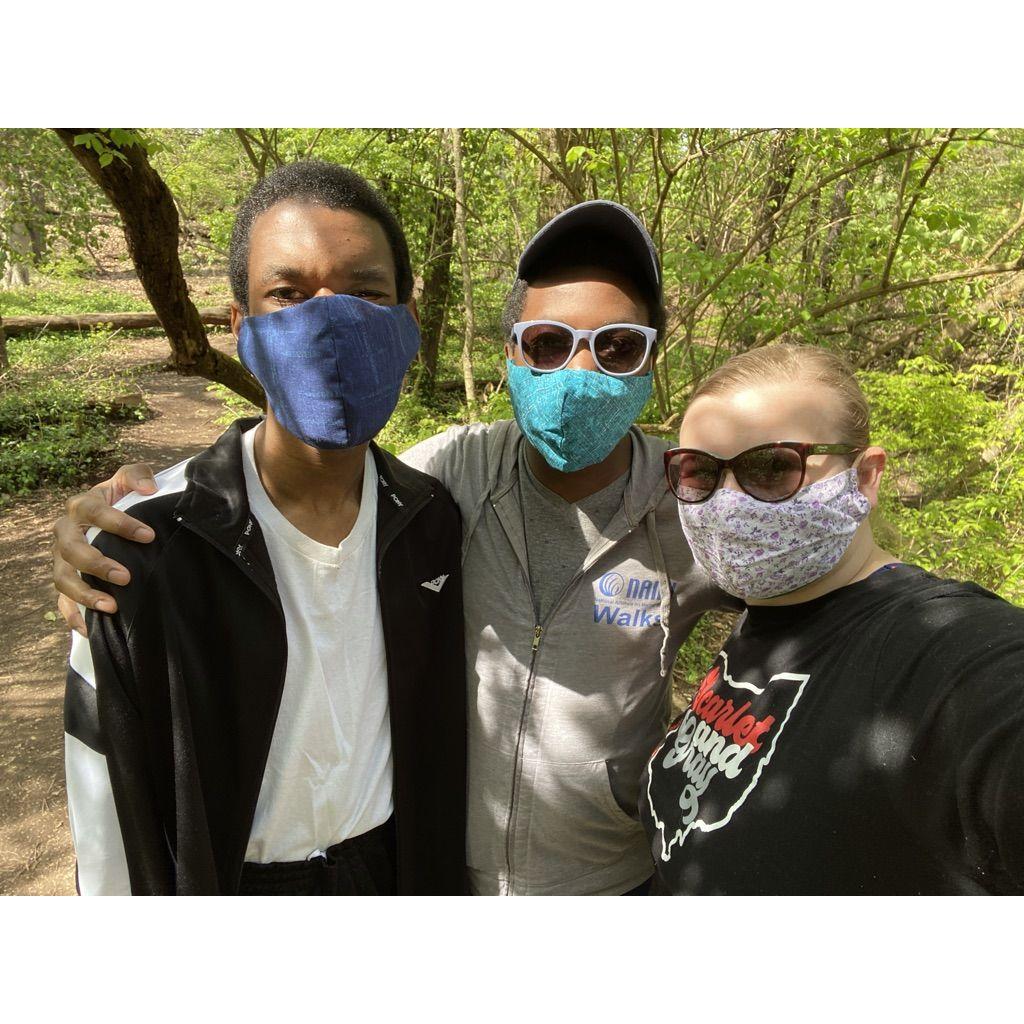 Getting out for a walk with Cory.