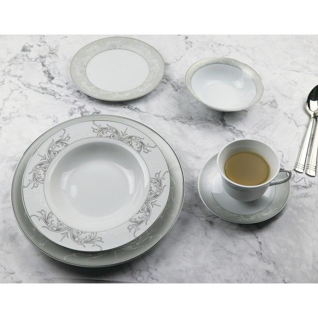 Lorren Home Trends Olympia Mix and Match 57-PC Dinnerware Set, Service for 8