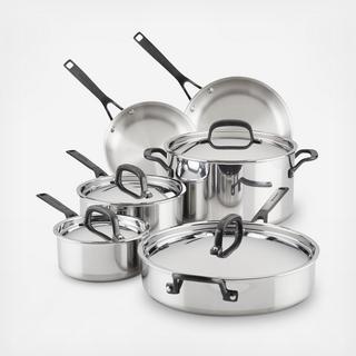 5-Ply Clad Stainless Steel 10-Piece Cookware Set