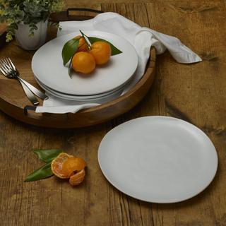 Everyday White Organic Dinner Plate, Set of 4