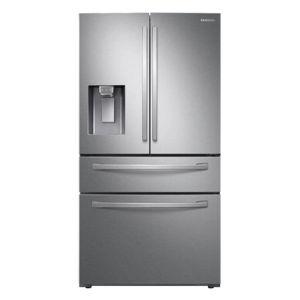 Samsung - 28 Cu. Ft. 4-Door French Door Smart Refrigerator with FlexZone Drawer - Stainless Steel
