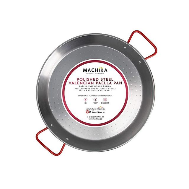 Machika Polished Steel Paella Pan 15 inch (38 cm)