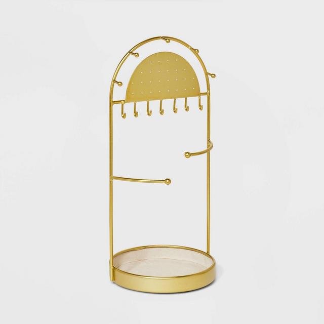 Metal Velvet Stand Jewelry Storage - A New Day™ Gold