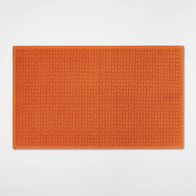20"x34" Antimicrobial Bath Mat Orange - Total Fresh