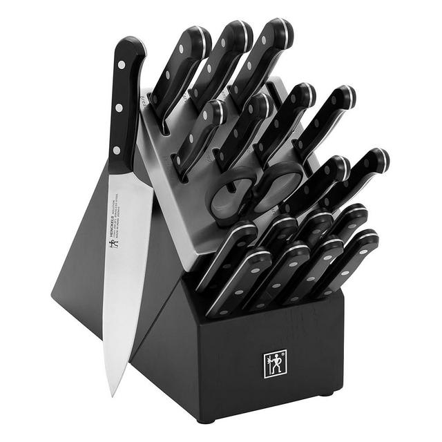 HENCKELS Solution Razor-Sharp 20-Piece Self Sharpening Knife Block Set, Chef Knife, Bread Knife, Steak Knife, German Engineered Knife Informed by 100+ Years of Mastery, Black