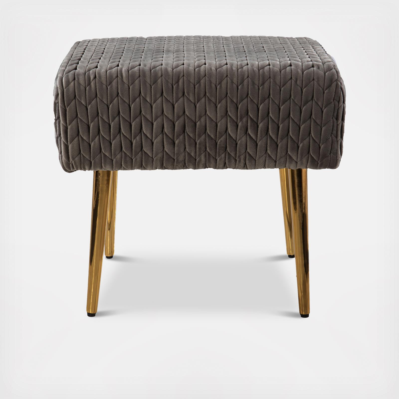 Medlana Modern Upholstered Ottoman - Thumbnail 3