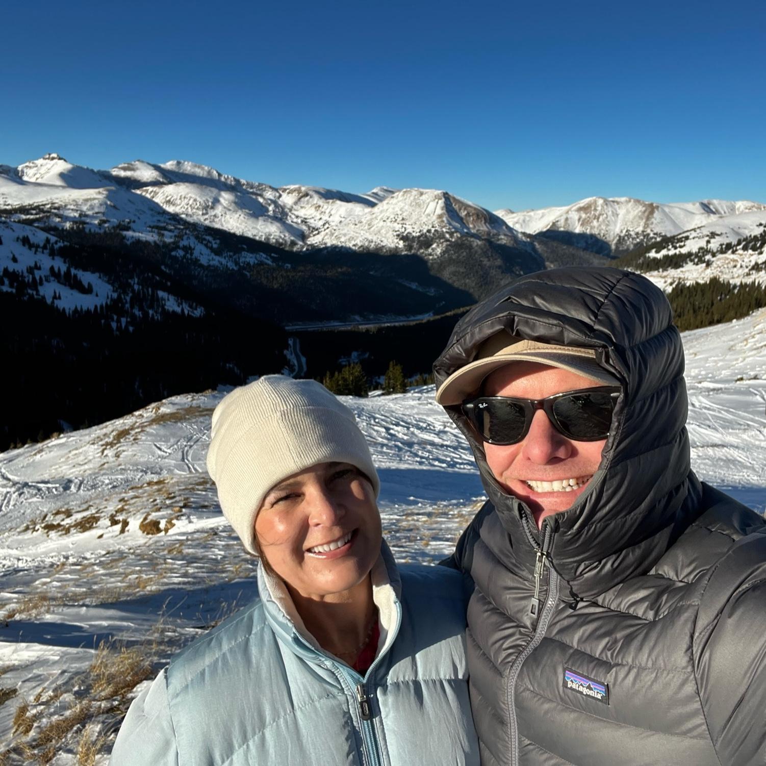 Road trip through Loveland Pass in Colorado.