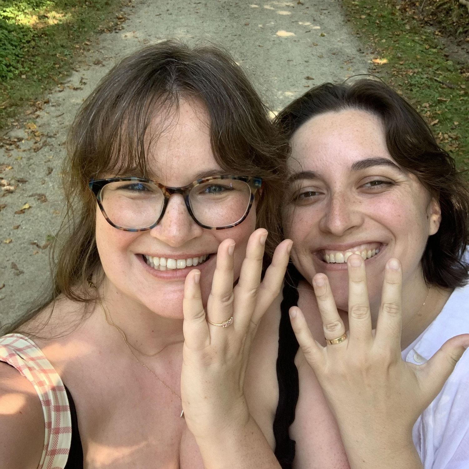 Anna proposed in the Blithewold Manor gardens!