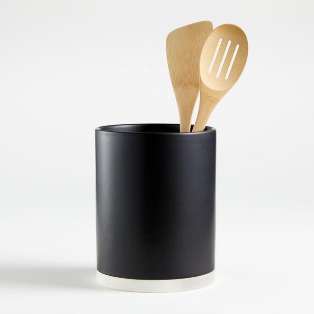 Shaillee Matte Black Utensil Holder