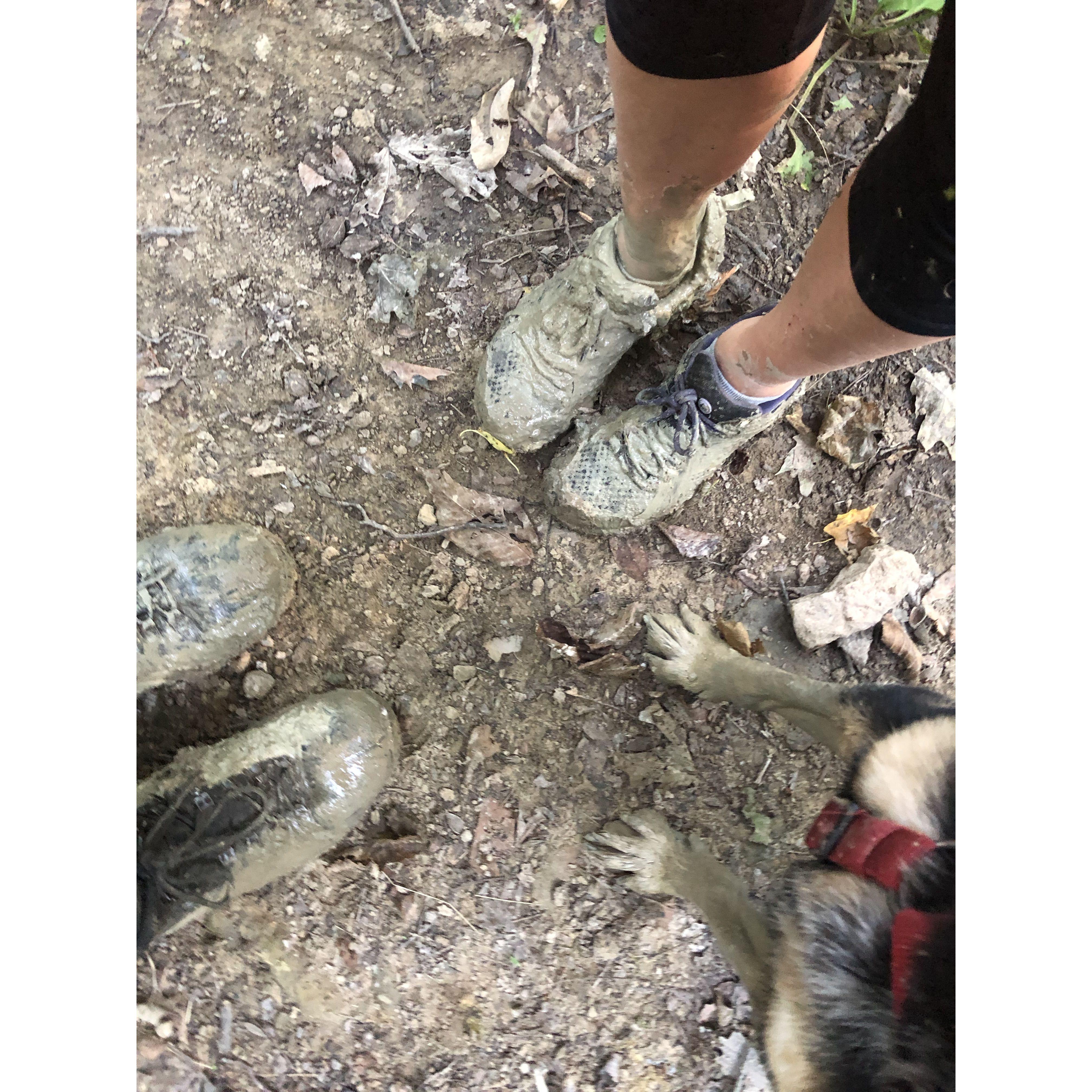 Muddy feet at Beaver Creek