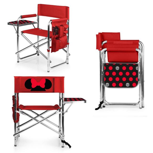 Picnic Time Disney Minnie Mouse Folding Camping Sports Chair - Red