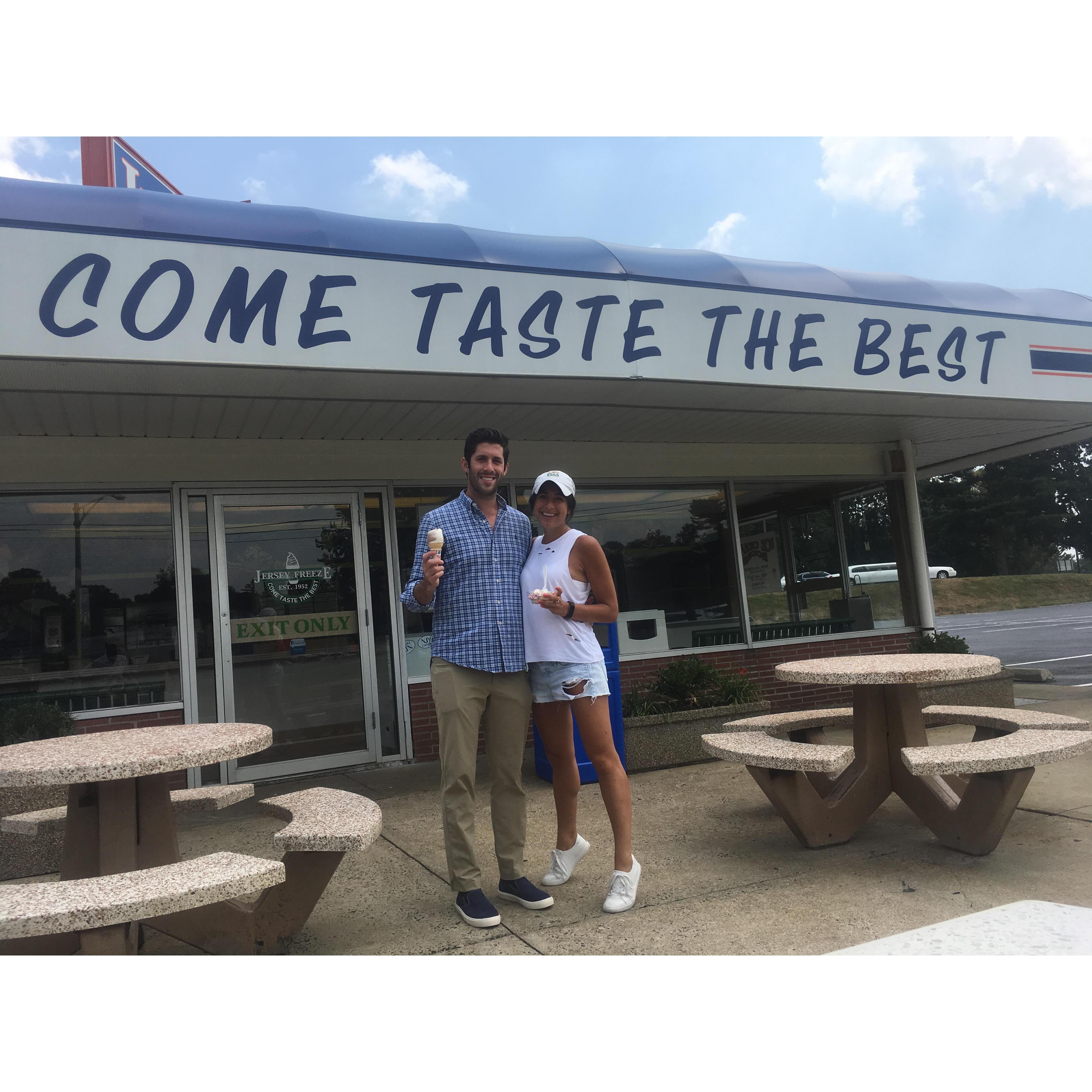 Bonding over Bruce Springsteen and their love of ice cream at the Tasty Freeze on their way to Freehold, NJ and Asbury Park.