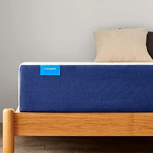 JINGWEI Queen Mattress, 8 inch Gel Infused Memory Foam Mattress in a Box, Premium Bed Mattress with Breathable Soft Cover - Medium Firm Feel-Ventilated Design for Sleep Supportive & Pressure Relief