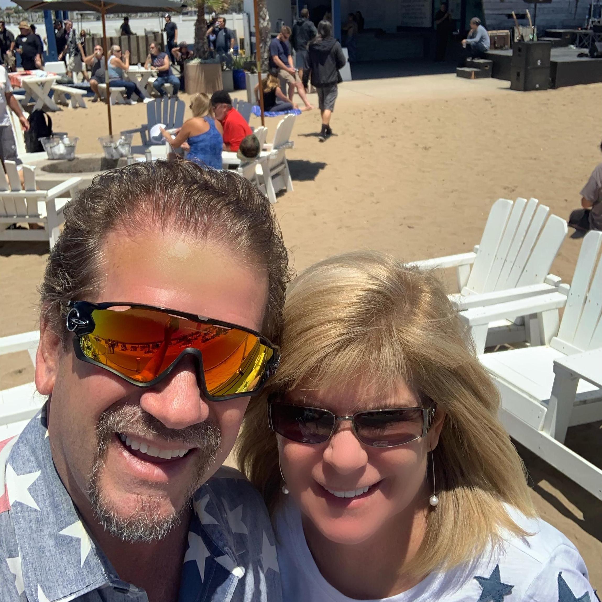 Memorial Day concert on the beach at Sea Legs in Huntington Beach California.