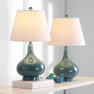 Glass Gourd Table Lamp, Set of 2