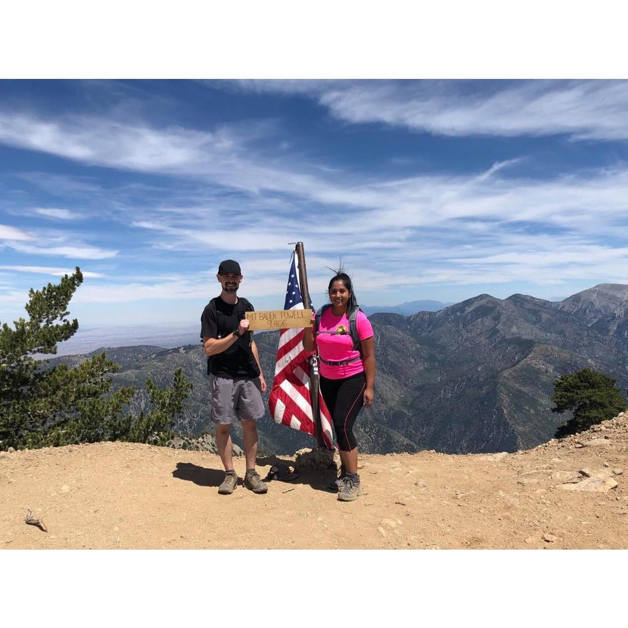 8. 3. 19
We hiked Mt. Baden Powel.
Elevation: 9,406 ft.