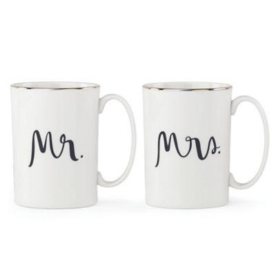 kate spade new york Bridal Party "Mr." & "Mrs." Mugs (Set of 2)
