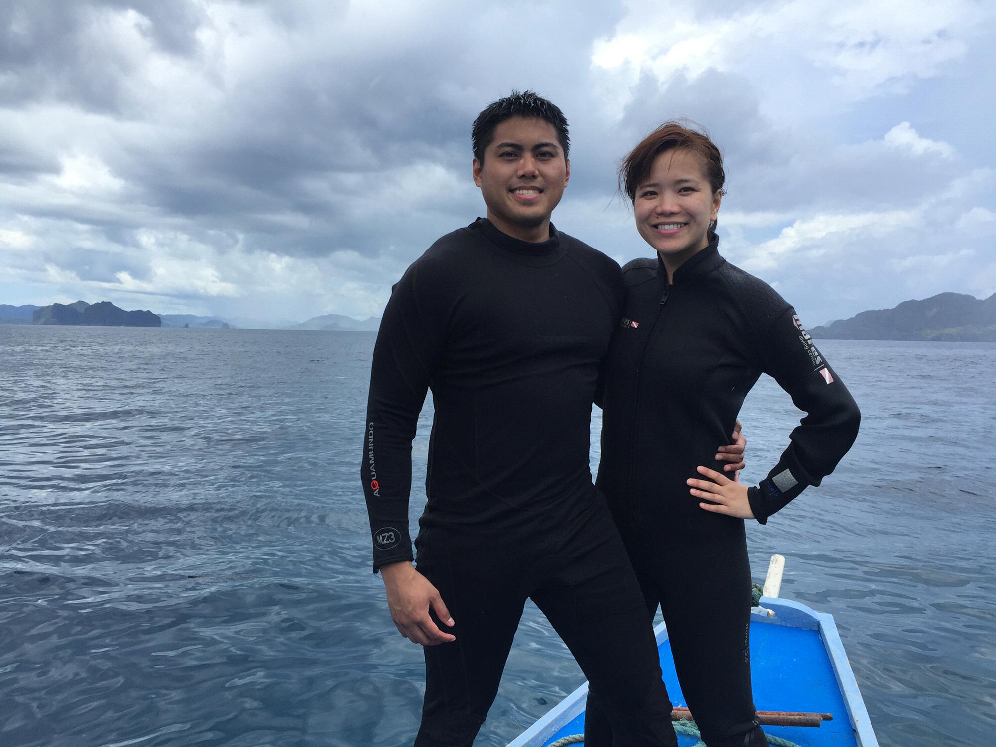 Our open ocean diving lesson! 
Palawan, Philippines