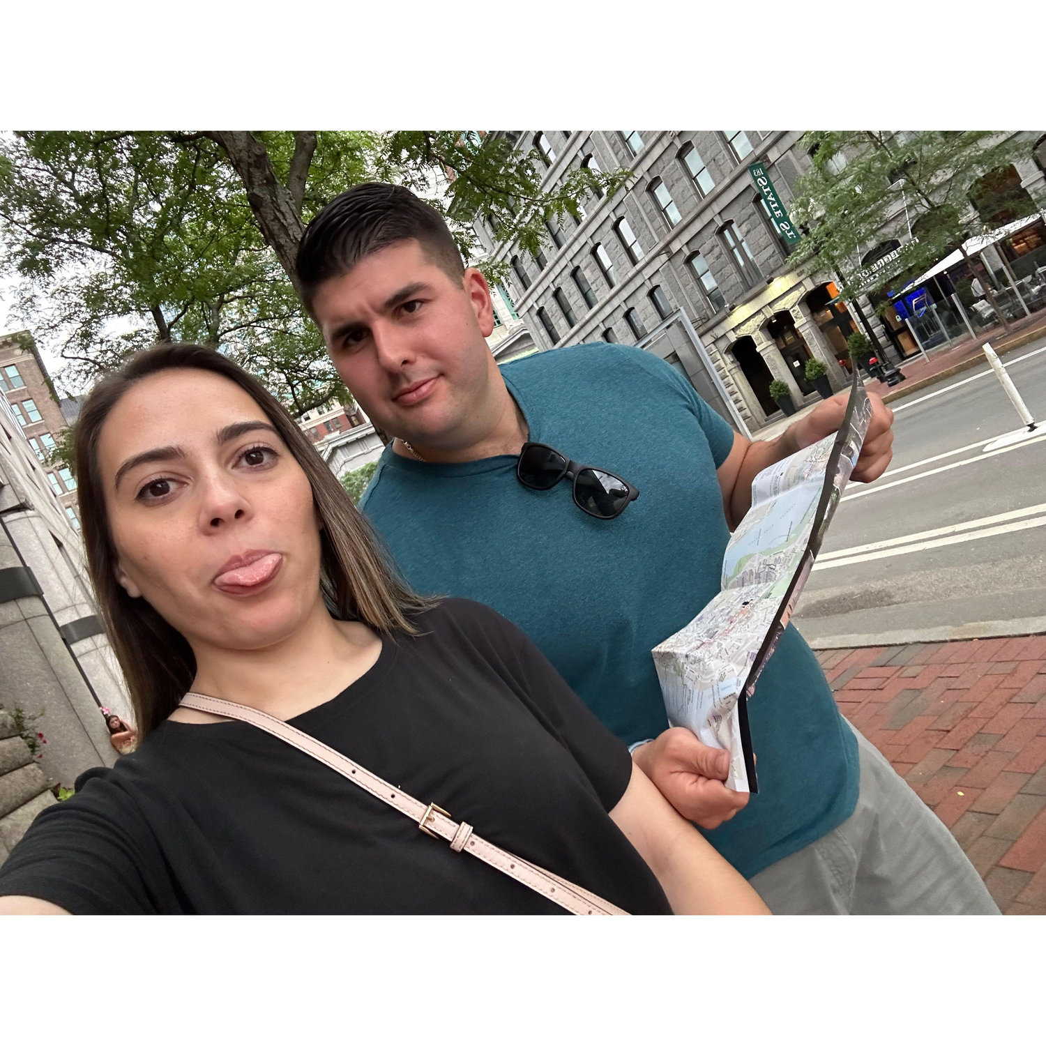 Road trip! Boston, here we come!
This is where Brittany quickly learned how much of a nerd Nick is when it comes to History! But they know how to be silly along the way (: