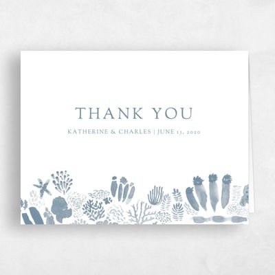 Blue Beach Wedding Thank You - Wrightsville