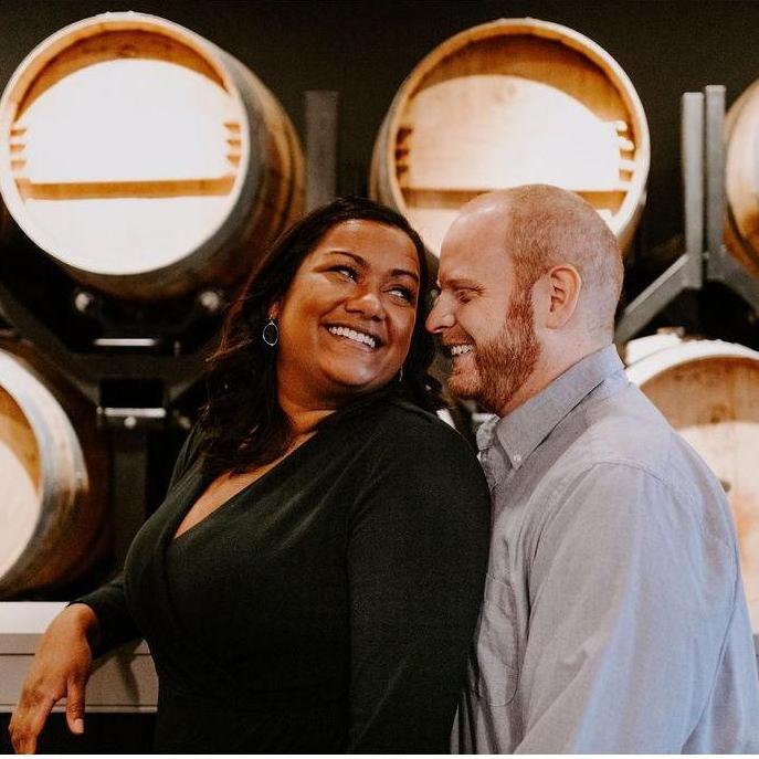 Engagement photos at one of our favorite breweries: Mellow Mink!