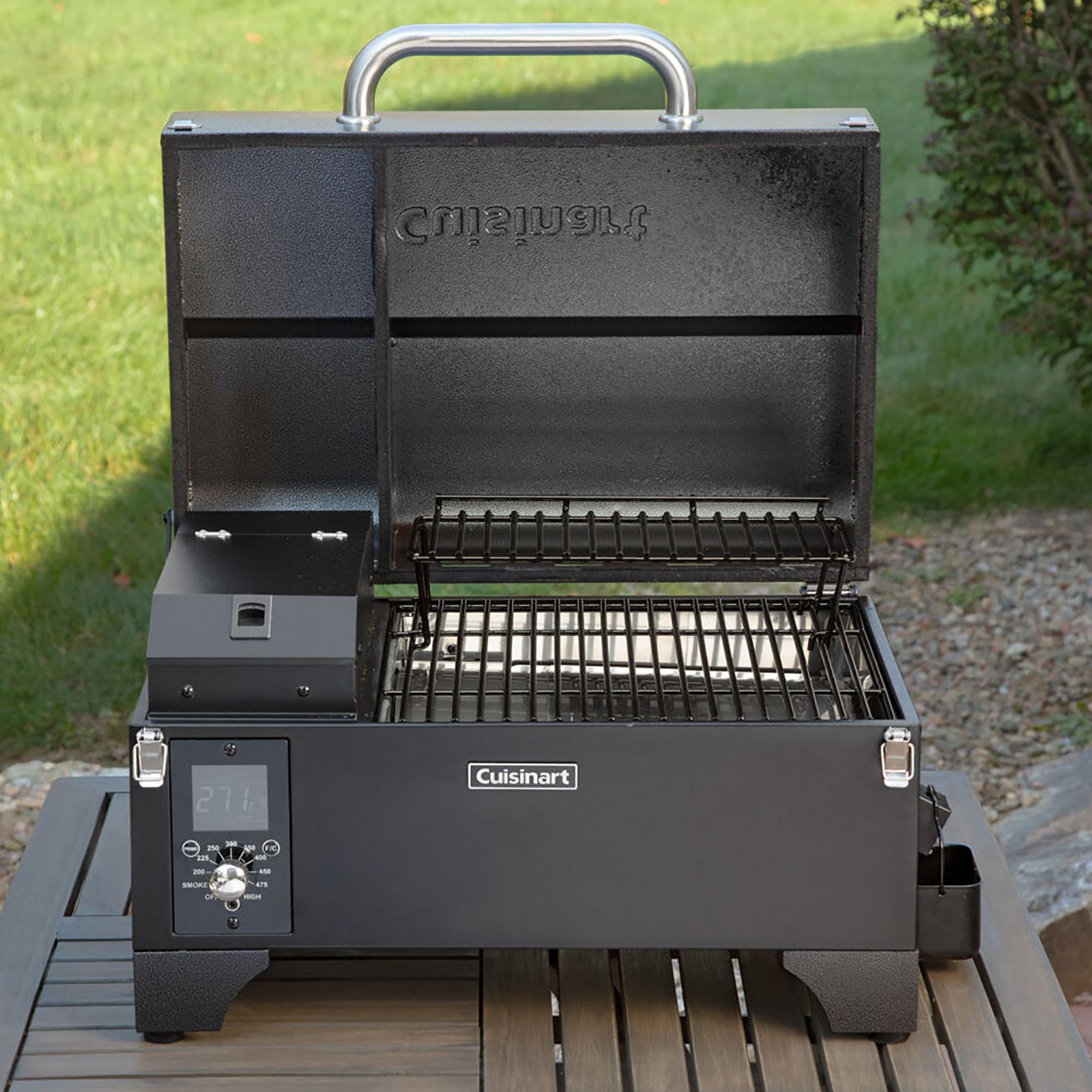 Portable Pellet Grill and Smoker Tabletop with Temperature Probe