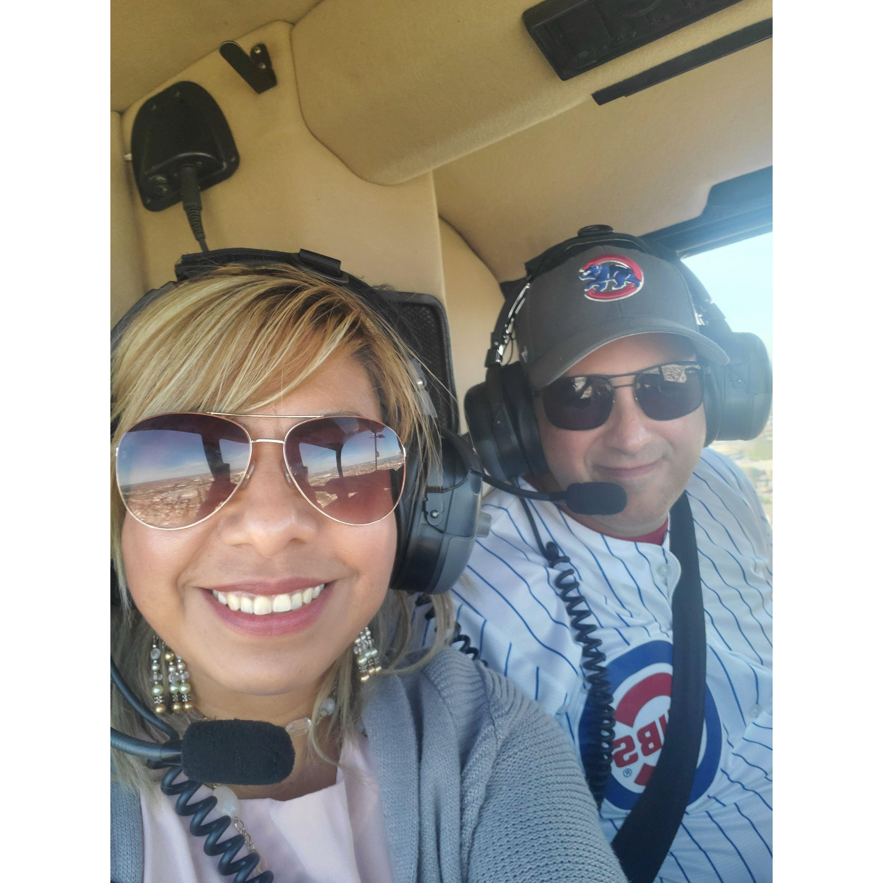 Touring Chicago from the sky.