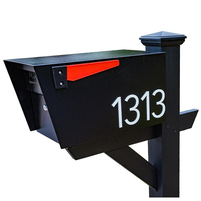 Discovered Designs – Premium Individual 3D Acrylic Mailbox Number – Self Stick – Long Lasting – Weatherproof – Made in USA (White)