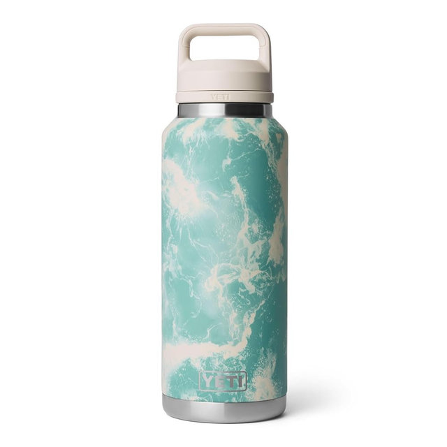 YETI Rambler 46 oz Bottle, Leakproof, Vacuum Insulated, Stainless Steel with Chug Cap, Sea View