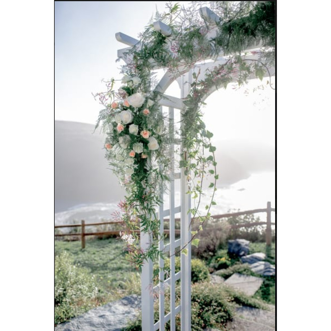 Decoration for a wedding at the Albion River Inn