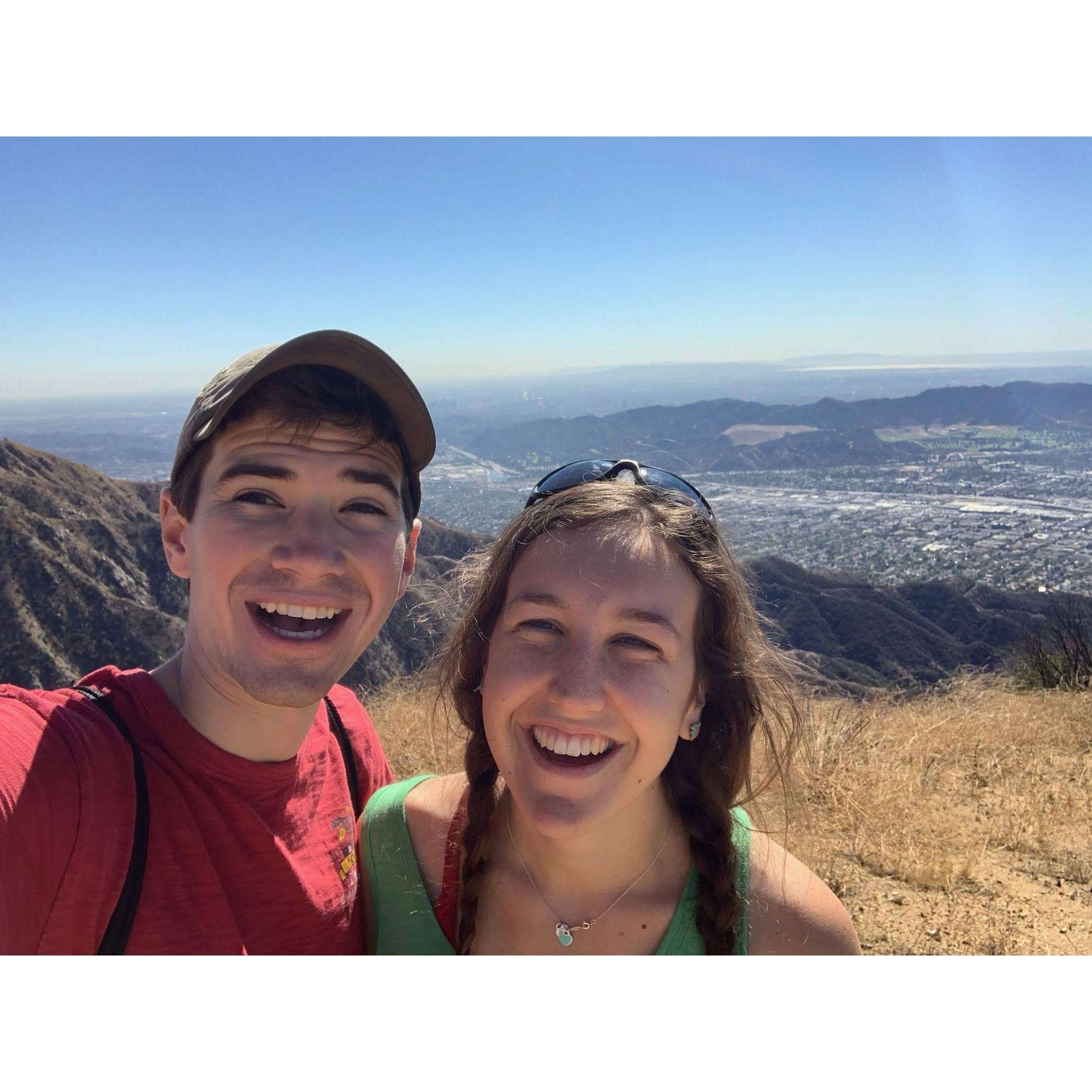 On this hike for Sabrina's birthday in 2018, Peter said there may be a steep hill that we'd travel down. Little did we know, we would be sliding down a mountain to finish the hike