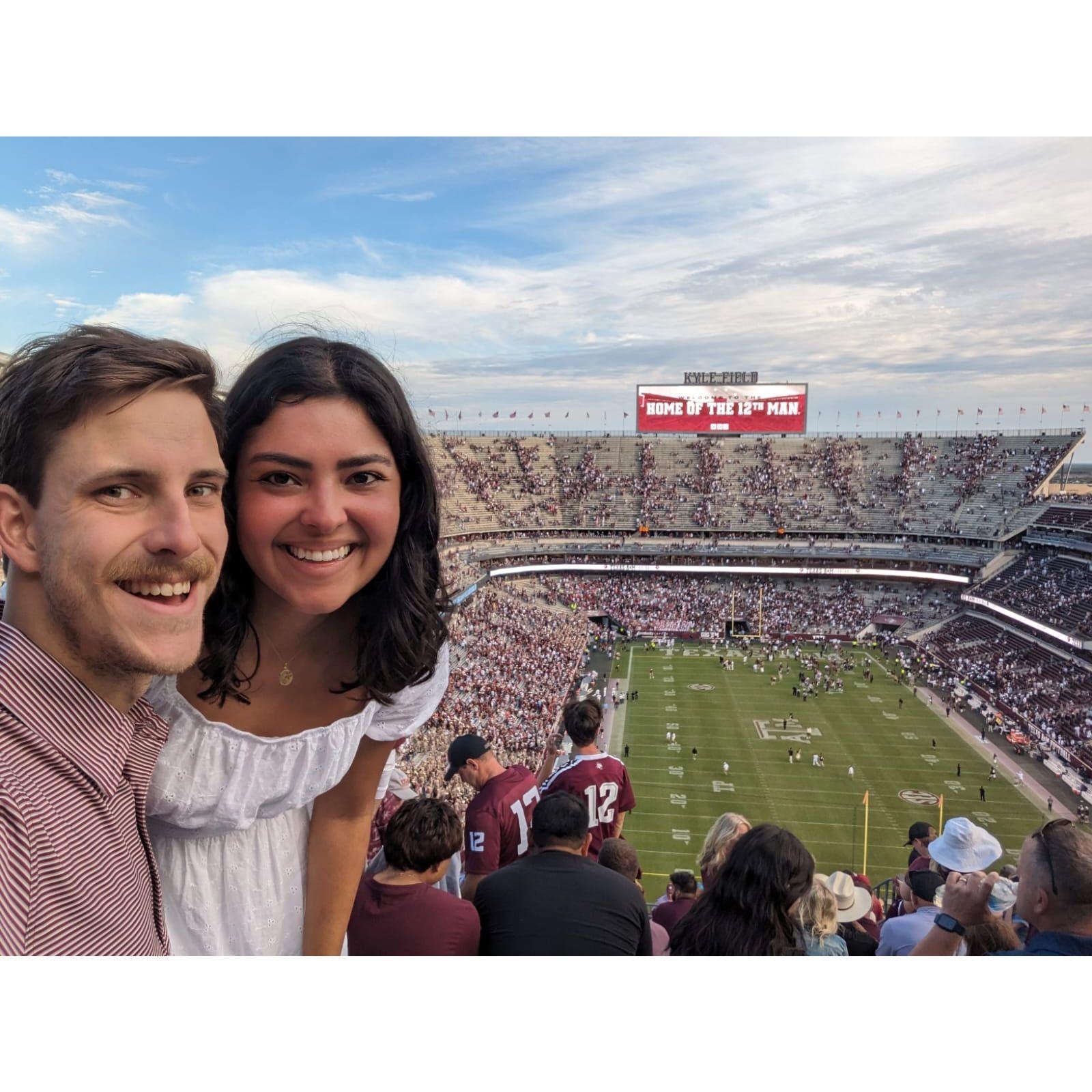 Our first Texas A&M football game together!