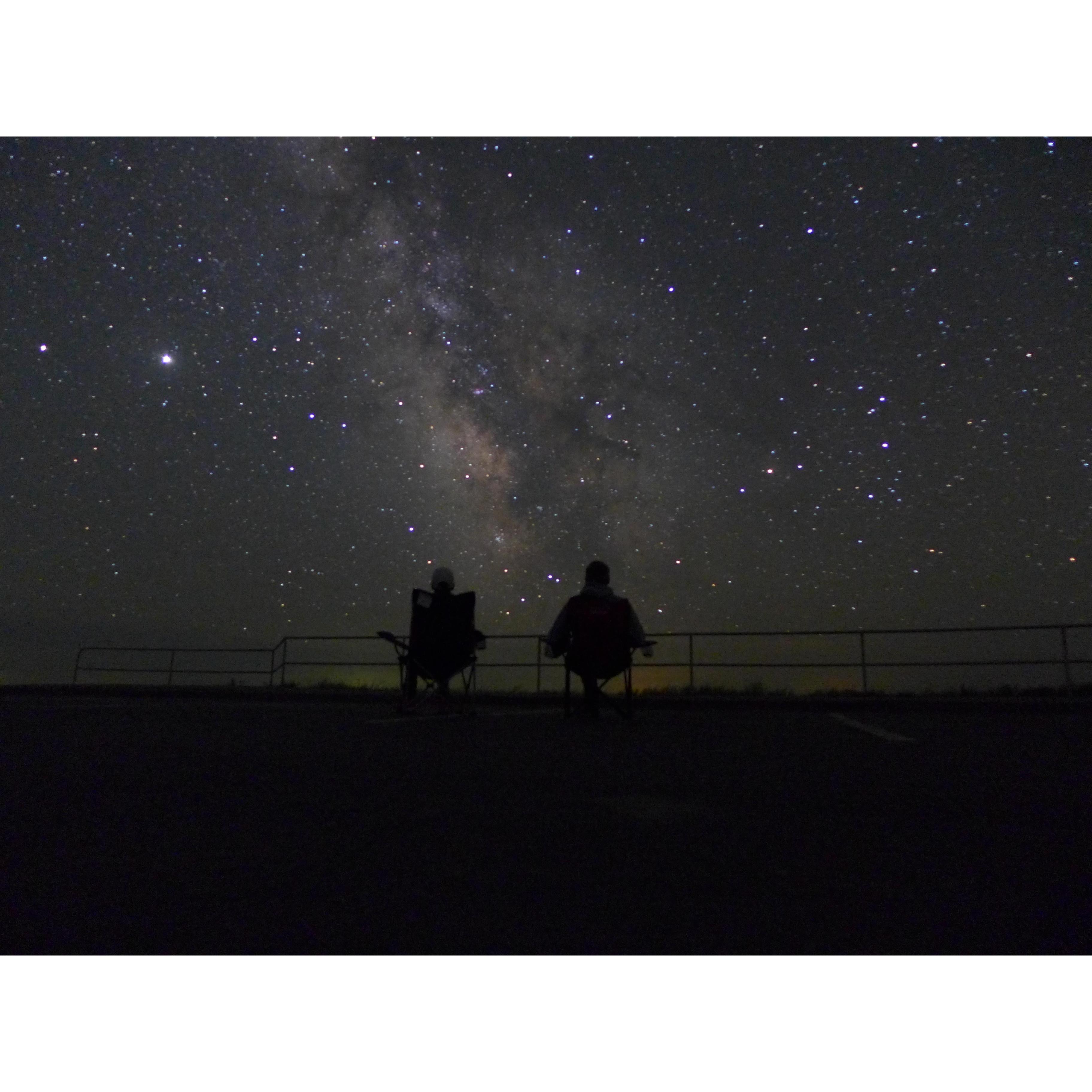playing with night sky photography in Badlands National Park, SD
