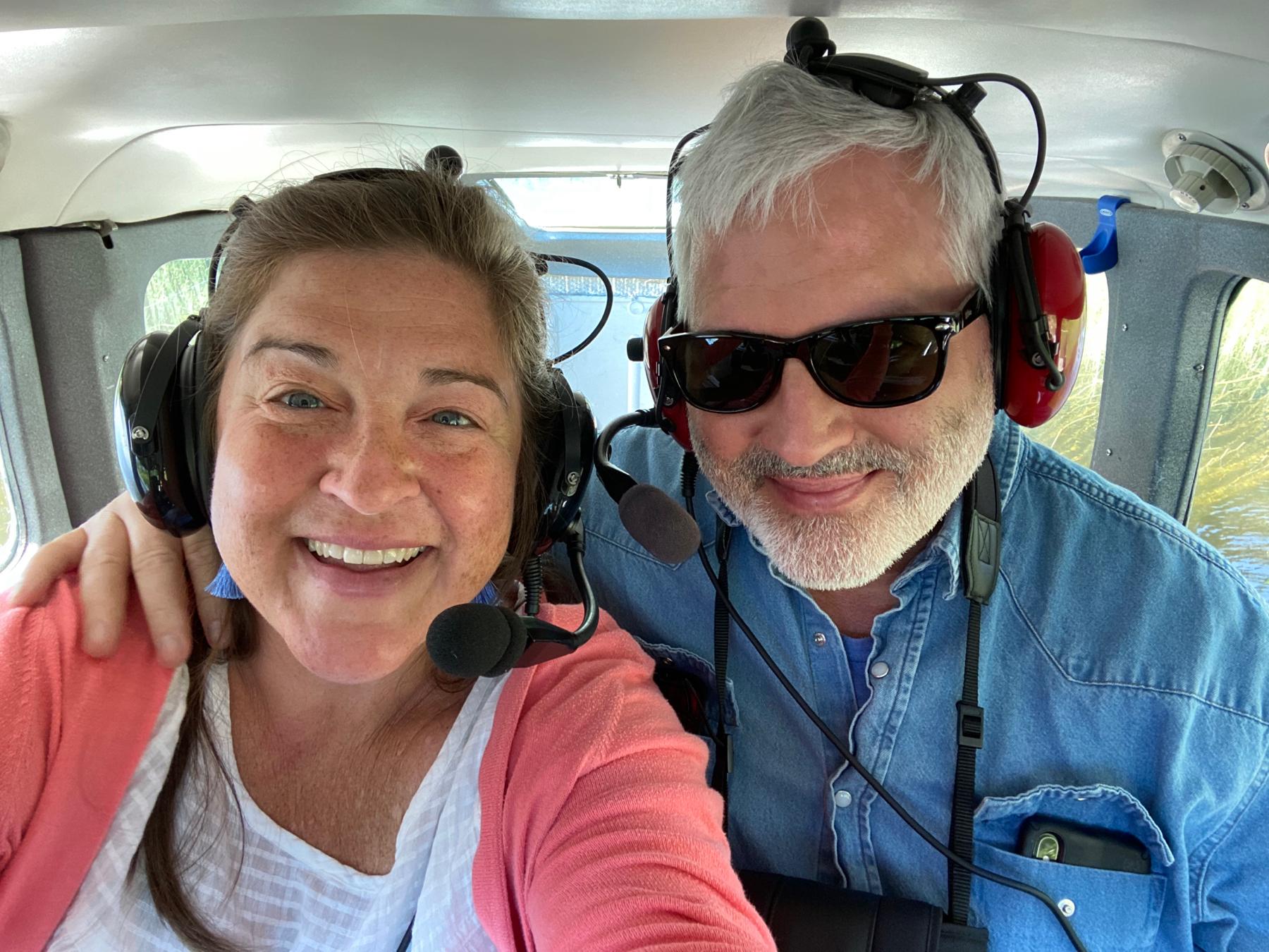 Flying over Denali National Park, Alaska.