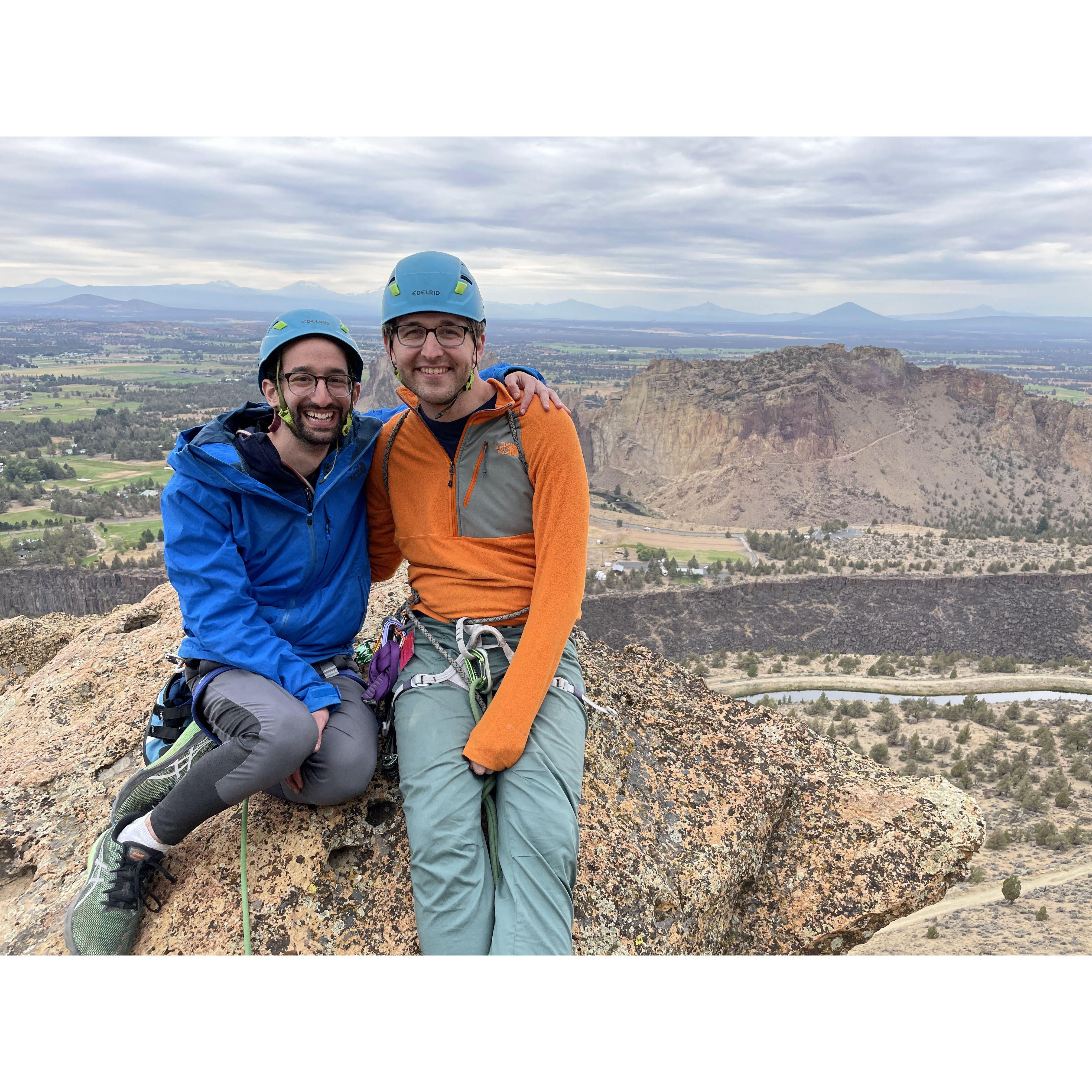 300 feet of rock climbing at Smith Rock State Park in Oregon