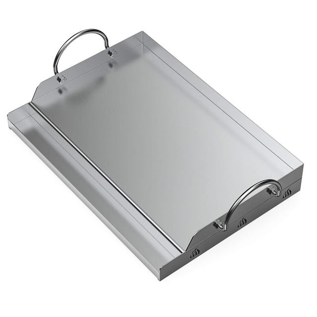 Onlyfire Universal Stainless Steel Griddle for BBQ Grills with Removable Handles Replaces