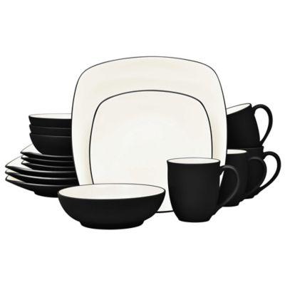 Noritake® Colorwave Square 16-Piece Dinnerware Set in Graphite