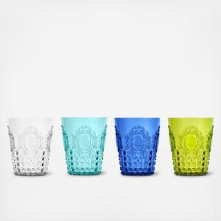 Baroque & Rock 4-Piece BPA Free Acrylic Water Glass Gift Box Set