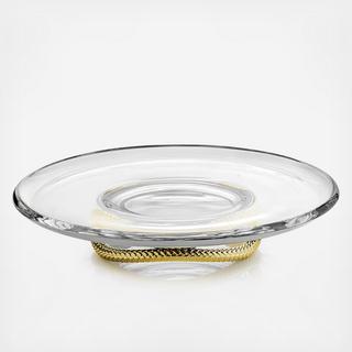 Braid Gold Pedestal Cake Plate