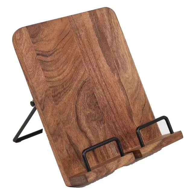 Our Table™ Wood and Metal Cookbook Holder in Black