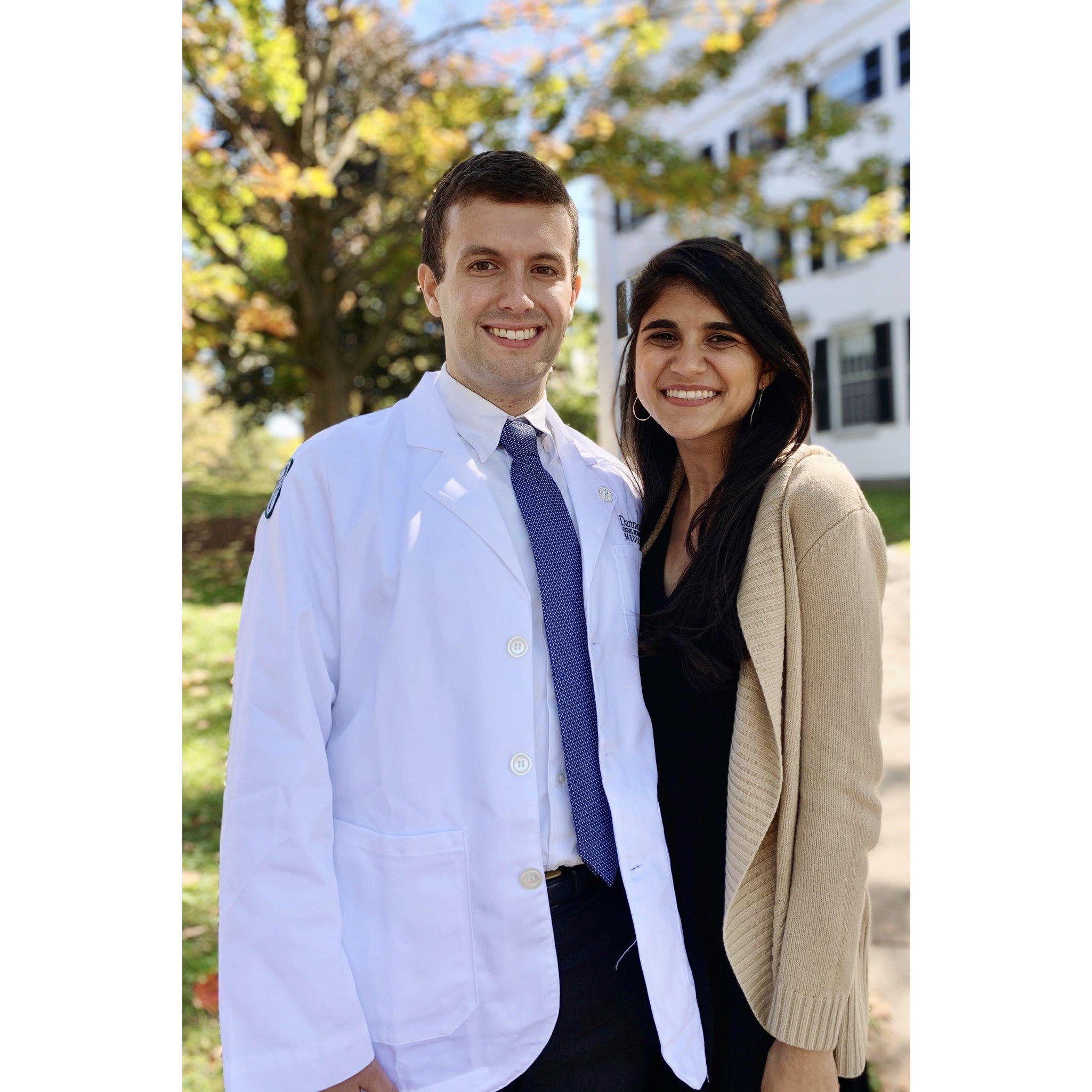 Tom's white coat ceremony.