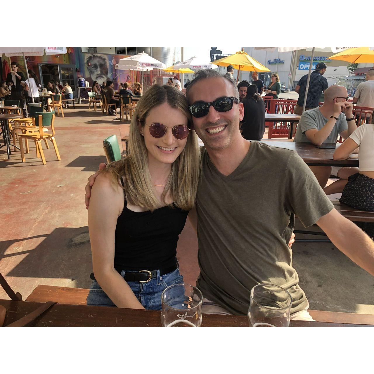 Celebrating Micah's birthday at...a brewery! (July 2021)