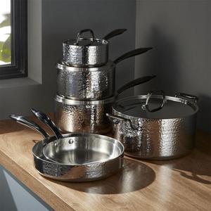 Fleischer and Wolf - Fleischer and Wolf Seville Hammered Stainless Steel 10-Piece Cookware Set