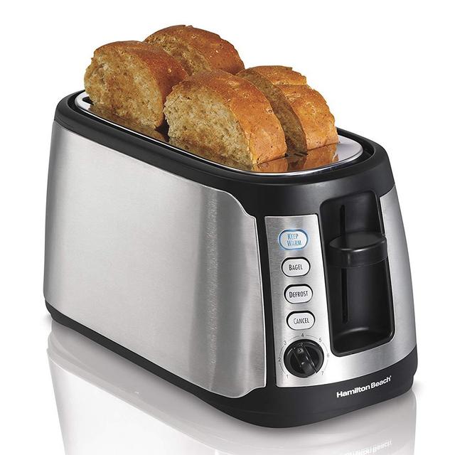 Hamilton Beach 4-Slice Long Slot Keep Warm Toaster (24810)